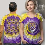 Stealie LSU Tigers Grateful Dead Tie-Dye Shirt