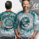 Stealie Philadelphia Eagles Grateful Dead Tie-Dye Shirt