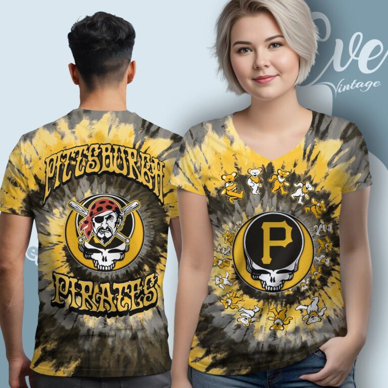 Stealie Pittsburgh Pirates Grateful Dead Tie Dye Shirt V Neck TShirt Stealie Pittsburgh Pirates Grateful Dead Tie Dye Shirt V Neck TShirt