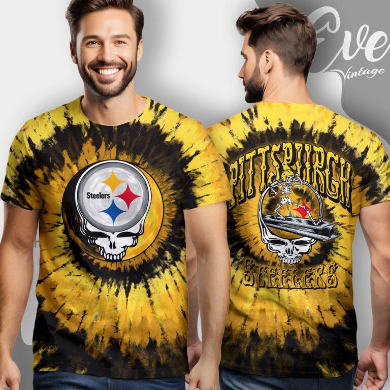 Stealie Pittsburgh Steelers Grateful Dead Tie dye Shirt T shirt Stealie Pittsburgh Steelers Grateful Dead Tie dye Shirt T shirt