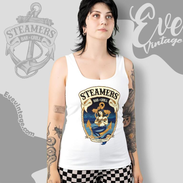 Steamers Bar Grill Shirt – South Lake Tahoe Ca Dive Bar Tank Top Racerback Steamers Bar Grill Shirt – South Lake Tahoe Ca Dive Bar Tank Top Racerback