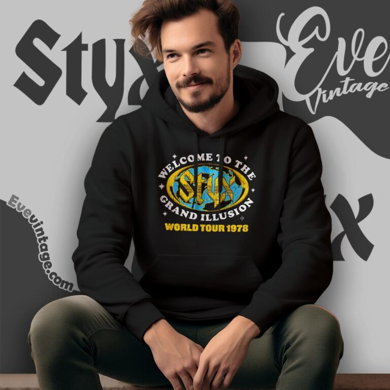 Styx Grand Illusion World Tour 78 Shirt Hoodie Styx Grand Illusion World Tour 78 Shirt Hoodie