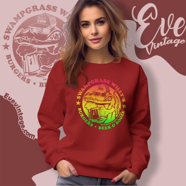 Swampgrass Willy's Bar Shirt Palm Beach Garden Florida Dive Bar Sweatshirt Swampgrass Willy's Bar Shirt Palm Beach Garden Florida Dive Bar Sweatshirt