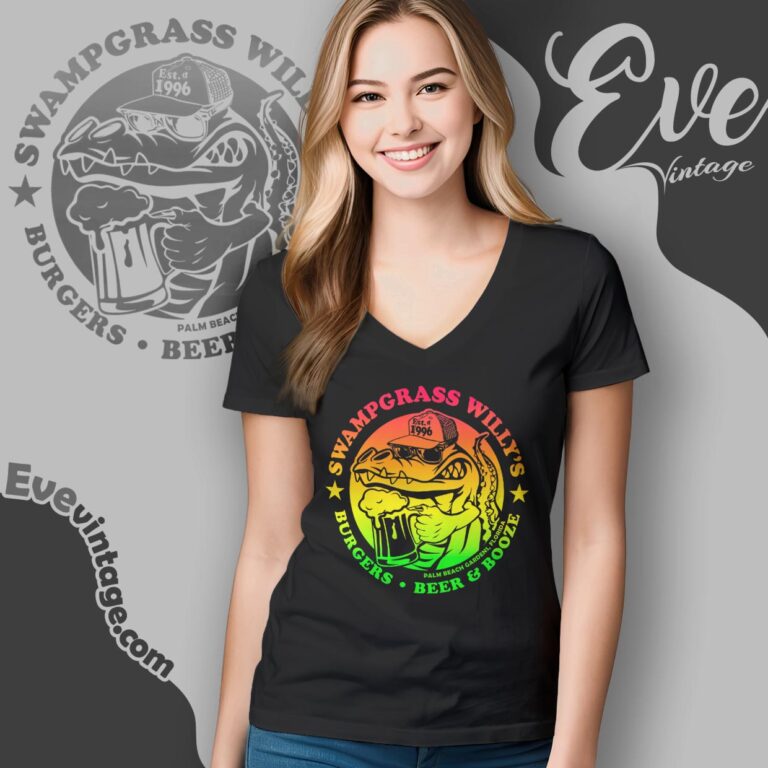 Swampgrass Willy's Bar Shirt Palm Beach Garden Florida Dive Bar V Neck TShirt Swampgrass Willy's Bar Shirt Palm Beach Garden Florida Dive Bar V Neck TShirt