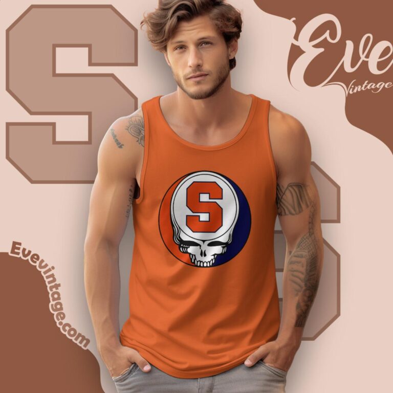 Syracuse University Steal Your Face Grateful Dead Shirt Tank Top Racerback Syracuse University Steal Your Face Grateful Dead Shirt Tank Top Racerback