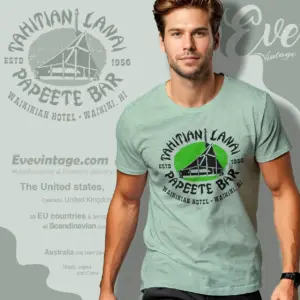 Tahitian Lanai Papeete Bar Shirt Waikiki Hi Tiki Bar T shirt