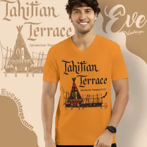 Tahitian Terrace Shirt Anaheim Tiki Bar V Neck TShirt