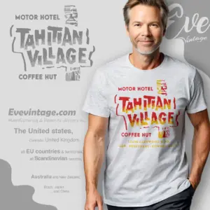 Tahitian Village Shirt Downey Ca Tiki Bar T shirt