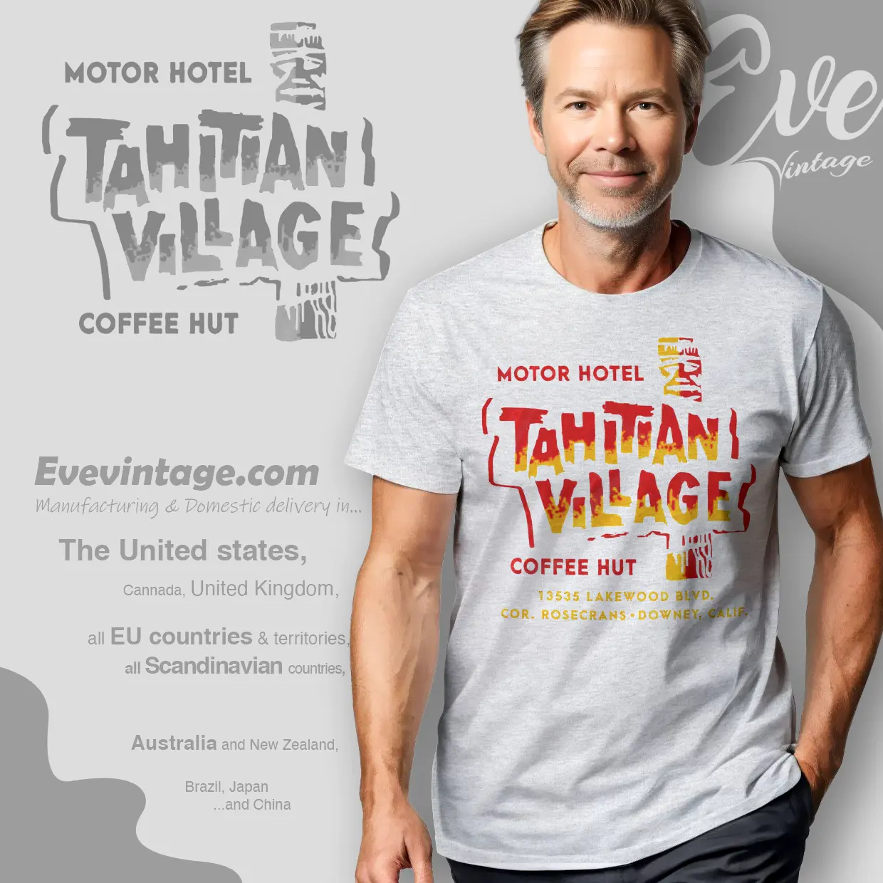 Tahitian Village Shirt Downey Ca Tiki Bar T shirt Tahitian Village Shirt Downey Ca Tiki Bar T shirt