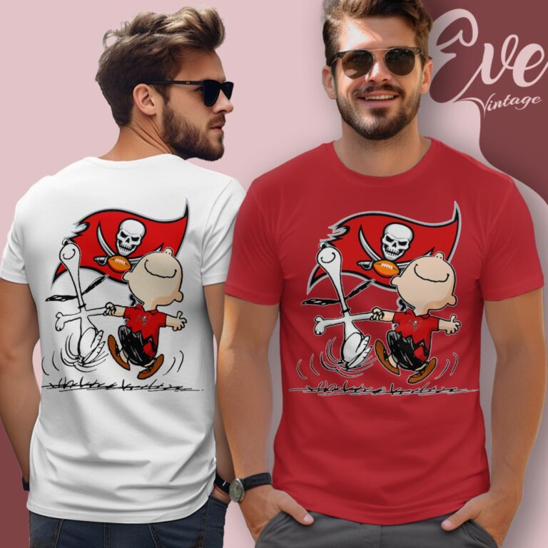 Tampa Bay Buccaneers Charlie Brown Snoopy Happy Dancing Shirt T Shirt Tampa Bay Buccaneers Charlie Brown Snoopy Happy Dancing Shirt T Shirt