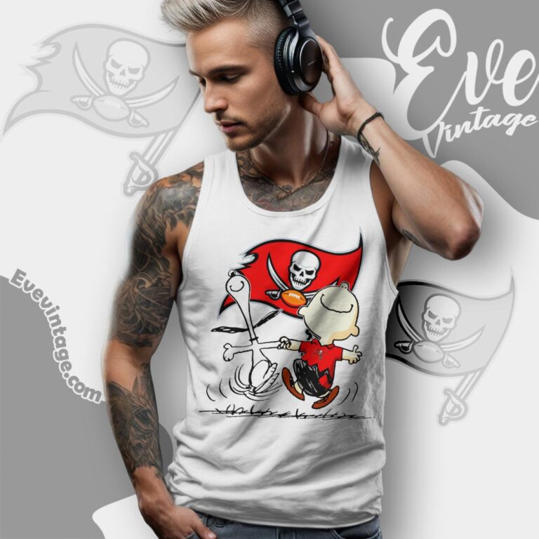 Tampa Bay Buccaneers Charlie Brown Snoopy Happy Dancing Shirt Tank Top Racerback Tampa Bay Buccaneers Charlie Brown Snoopy Happy Dancing Shirt Tank Top Racerback