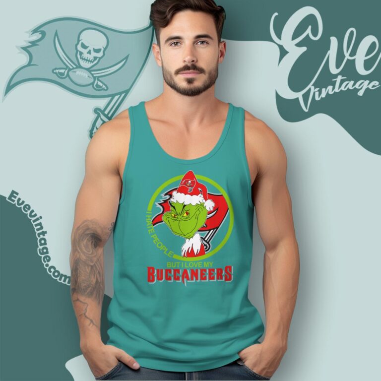 Tampa Bay Buccaneers Christmas Grinch Shirt I Hate People But I Love My Buccaneers Tank Top Racerback Tampa Bay Buccaneers Christmas Grinch Shirt I Hate People But I Love My Buccaneers Tank Top Racerback