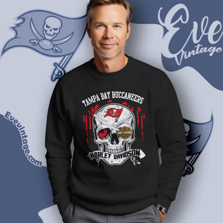 Tampa Bay Buccaneers Harley Davidson Skull Shirt Sweatshirt Tampa Bay Buccaneers Harley Davidson Skull Shirt Sweatshirt