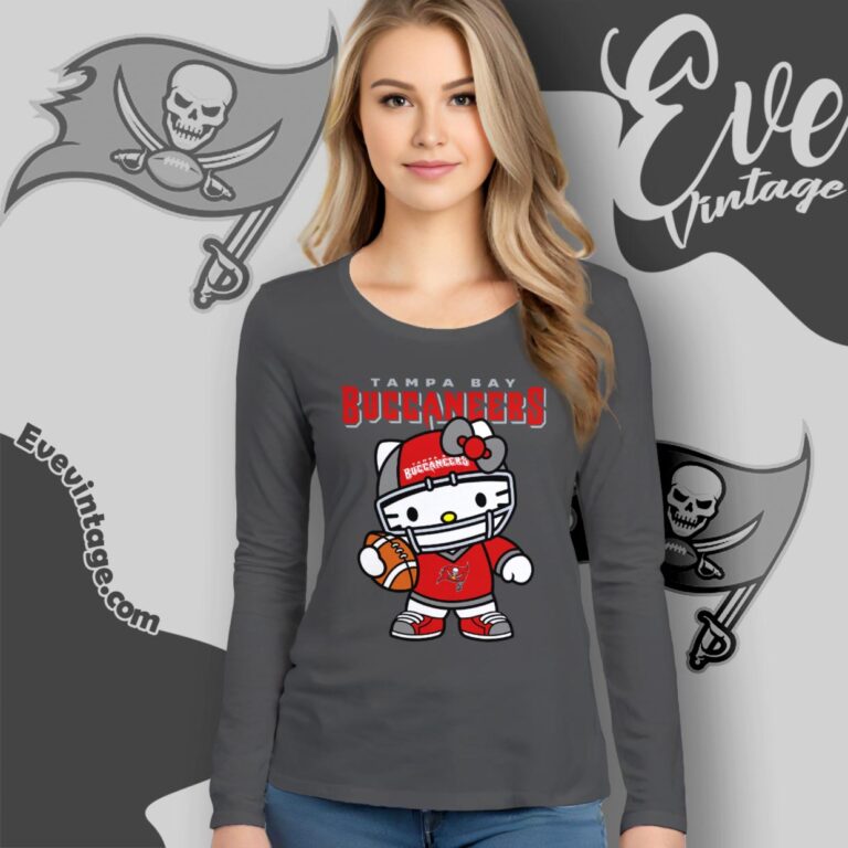 Tampa Bay Buccaneers Hello Kitty Shirt Long Sleeve Tee Tampa Bay Buccaneers Hello Kitty Shirt Long Sleeve Tee