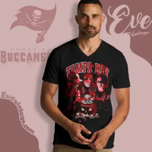 Tampa Bay Buccaneers Horror Halloween V Neck TShirt