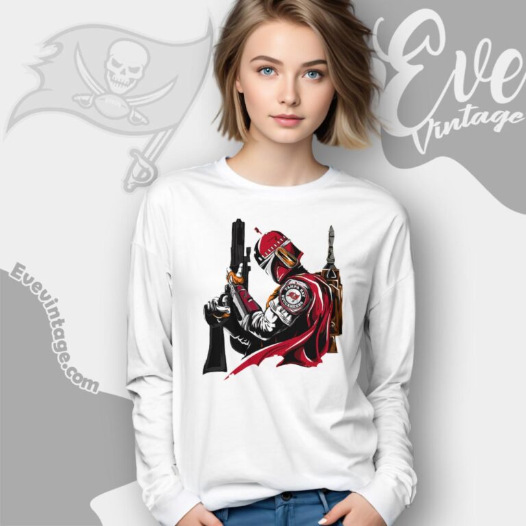 Tampa Bay Buccaneers Mandalorian Star Wars Shirt Long Sleeve Tee Tampa Bay Buccaneers Mandalorian Star Wars Shirt Long Sleeve Tee