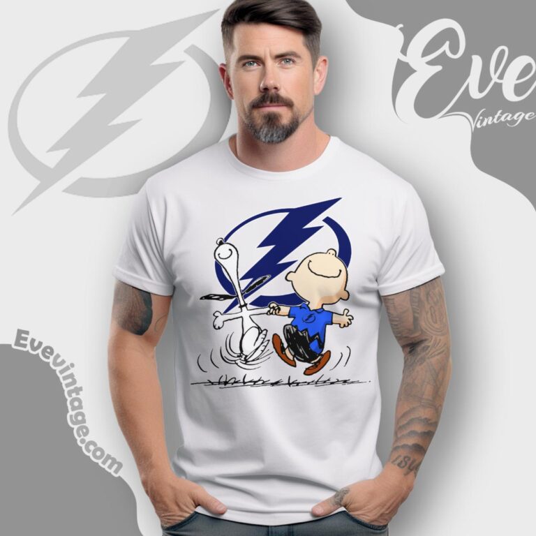 Tampa Bay Lightning Charlie Brown Snoopy Happy Dancing Shirt T Shirt Tampa Bay Lightning Charlie Brown Snoopy Happy Dancing Shirt T Shirt