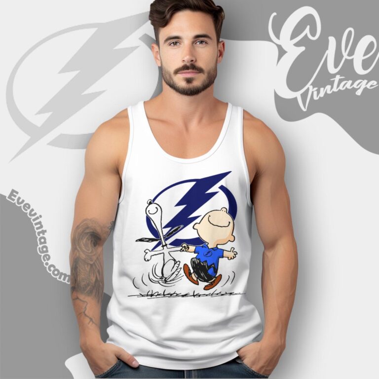 Tampa Bay Lightning Charlie Brown Snoopy Happy Dancing Shirt Tank Top Racerback Tampa Bay Lightning Charlie Brown Snoopy Happy Dancing Shirt Tank Top Racerback