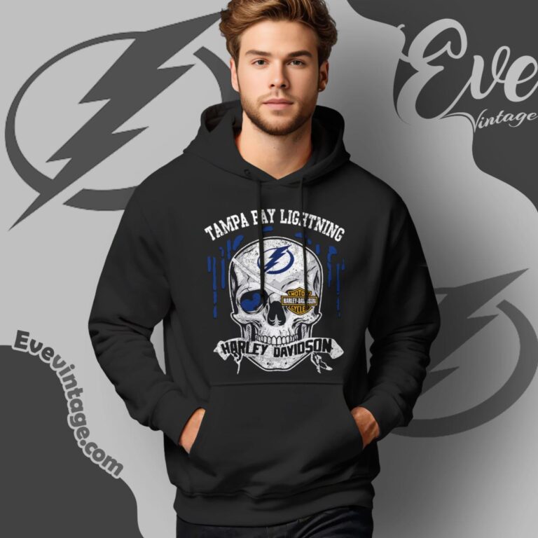 Tampa Bay Lightning Harley Davidson Skull Shirt Hoodie Tampa Bay Lightning Harley Davidson Skull Shirt Hoodie