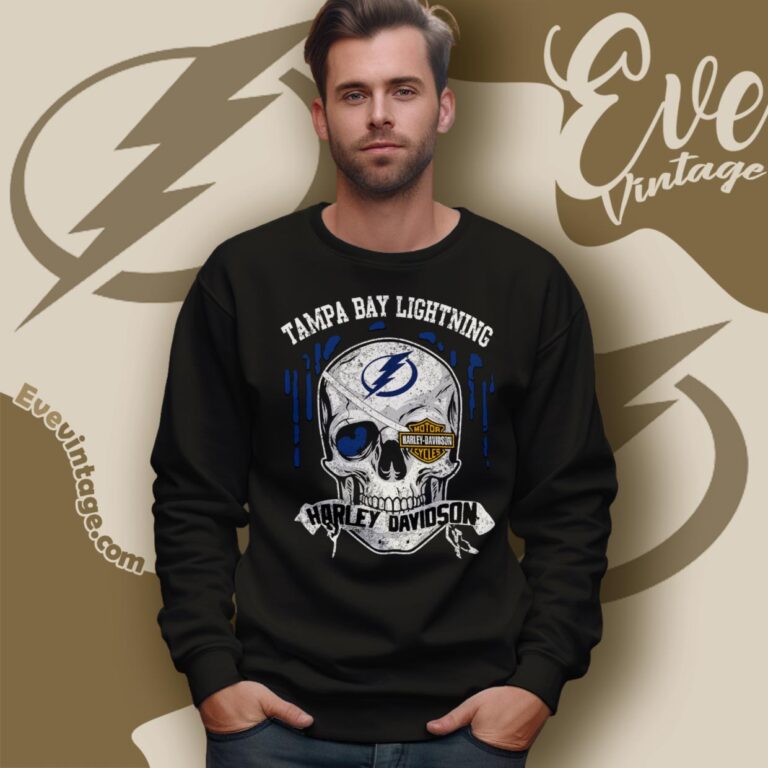 Tampa Bay Lightning Harley Davidson Skull Shirt Sweatshirt Tampa Bay Lightning Harley Davidson Skull Shirt Sweatshirt