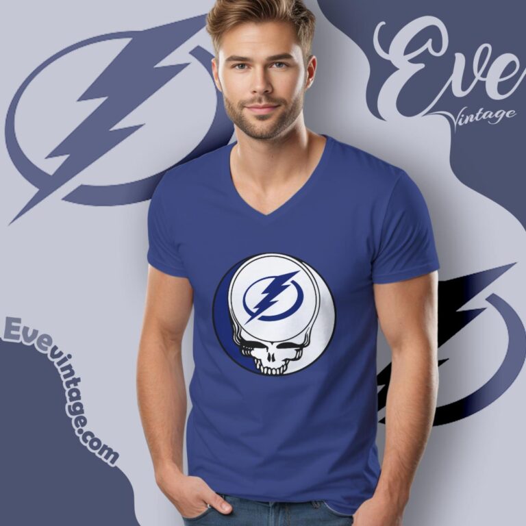 Tampa Bay Lightning Steal Your Face Grateful Dead Shirt V Neck TShirt Tampa Bay Lightning Steal Your Face Grateful Dead Shirt V Neck TShirt