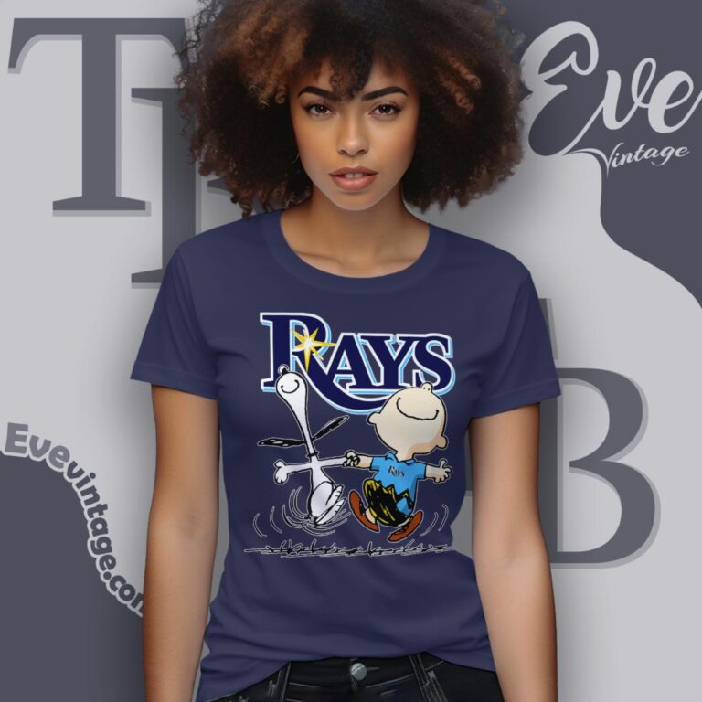 Tampa Bay Rays Charlie Brown Snoopy Happy Dancing Shirt Women T Shirt Tampa Bay Rays Charlie Brown Snoopy Happy Dancing Shirt Women T Shirt