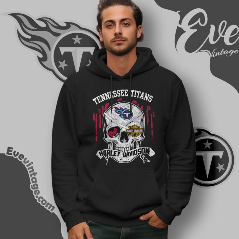 Tennessee Titans Harley Davidson Skull Shirt Hoodie Tennessee Titans Harley Davidson Skull Shirt Hoodie