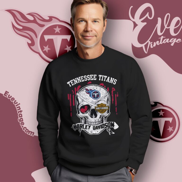 Tennessee Titans Harley Davidson Skull Shirt Sweatshirt Tennessee Titans Harley Davidson Skull Shirt Sweatshirt