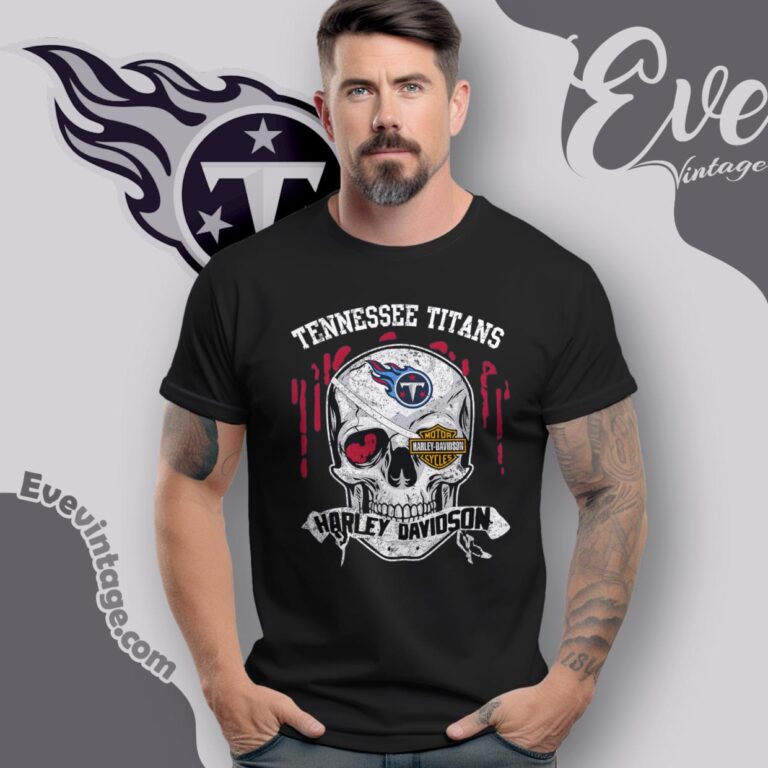 Tennessee Titans Harley Davidson Skull Shirt T Shirt Tennessee Titans Harley Davidson Skull Shirt T Shirt