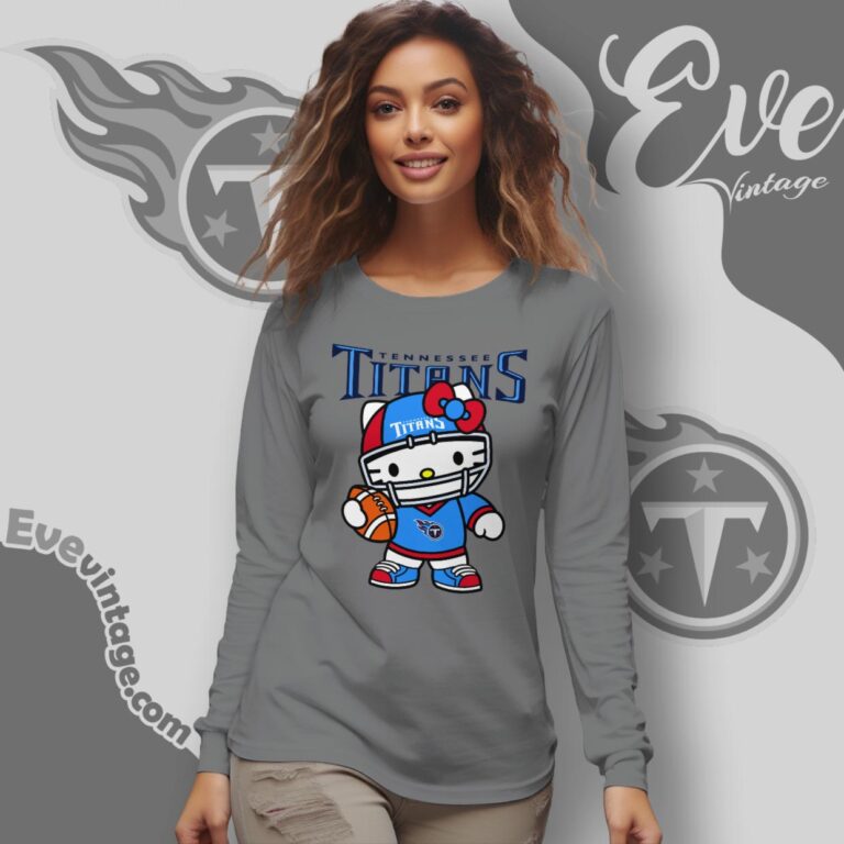 Tennessee Titans Hello Kitty Shirt Long Sleeve Tee Tennessee Titans Hello Kitty Shirt Long Sleeve Tee