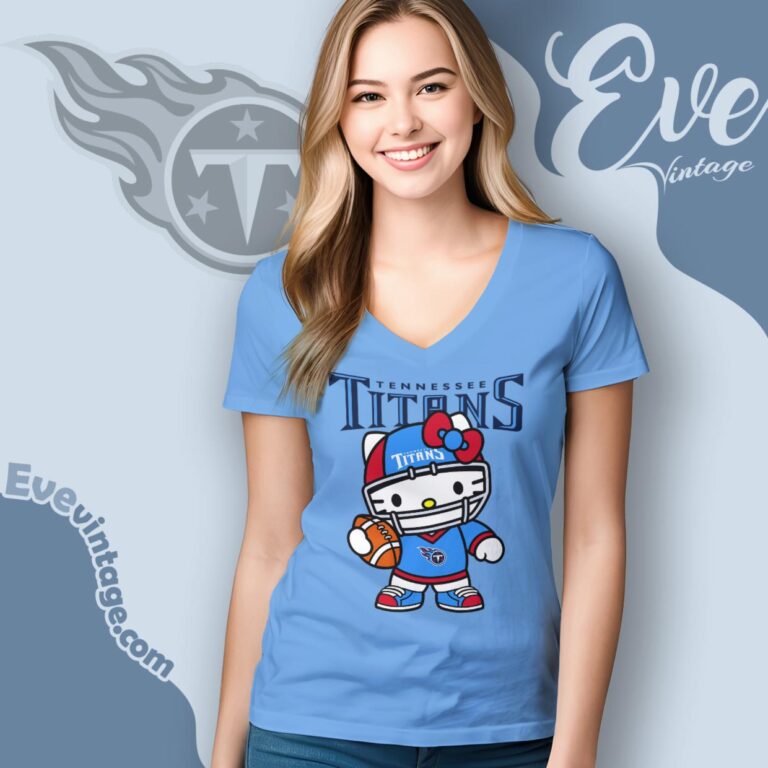 Tennessee Titans Hello Kitty Shirt V Neck TShirt Tennessee Titans Hello Kitty Shirt V Neck TShirt
