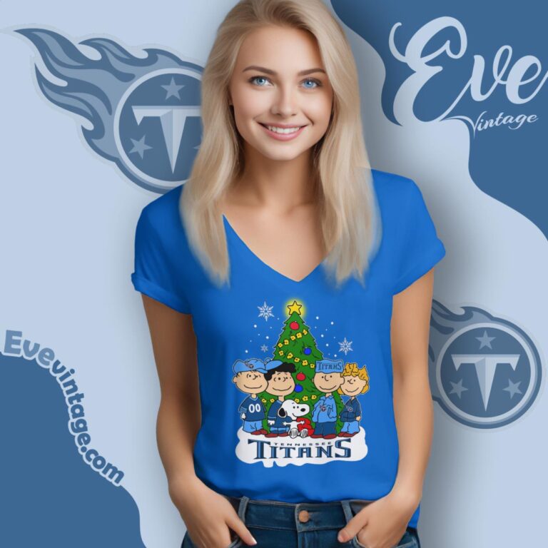 Tennessee Titans Snoopy The Peanuts Christmas Shirt V Neck TShirt Tennessee Titans Snoopy The Peanuts Christmas Shirt V Neck TShirt