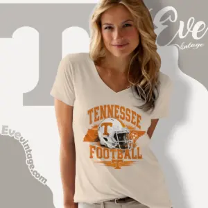 Tennessee Volunteers Football Helmet V Neck TShirt