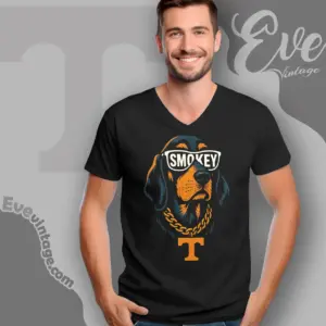 Tennessee Volunteers Mascot Smokey V Neck TShirt