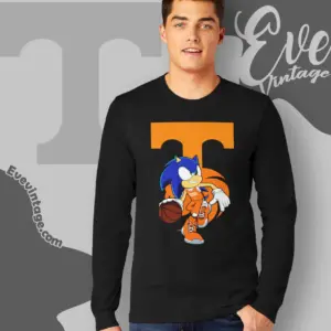 Tennessee Volunteers Sonic The Hedgehog Basketball Long Sleeve Tee