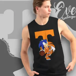 Tennessee Volunteers Sonic The Hedgehog Basketball Tank Top Racerback