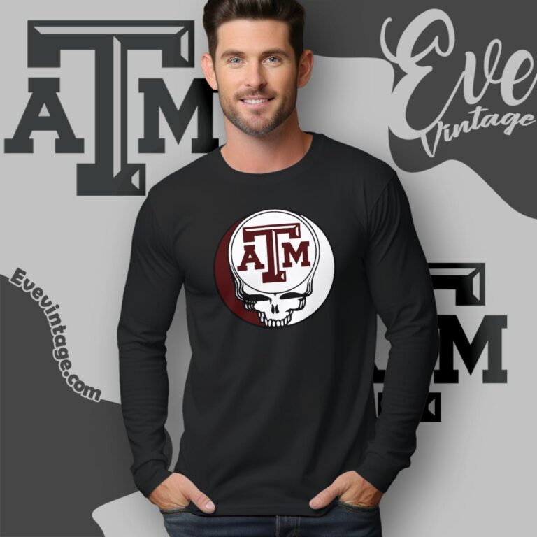 Texas Am University Steal Your Face Grateful Dead Shirt Long Sleeve Tee Texas Am University Steal Your Face Grateful Dead Shirt Long Sleeve Tee