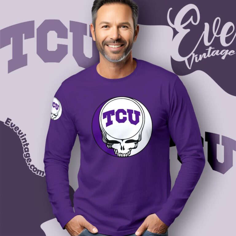 Texas Christian University Steal Your Face Grateful Dead Shirt Long Sleeve Tee Texas Christian University Steal Your Face Grateful Dead Shirt Long Sleeve Tee