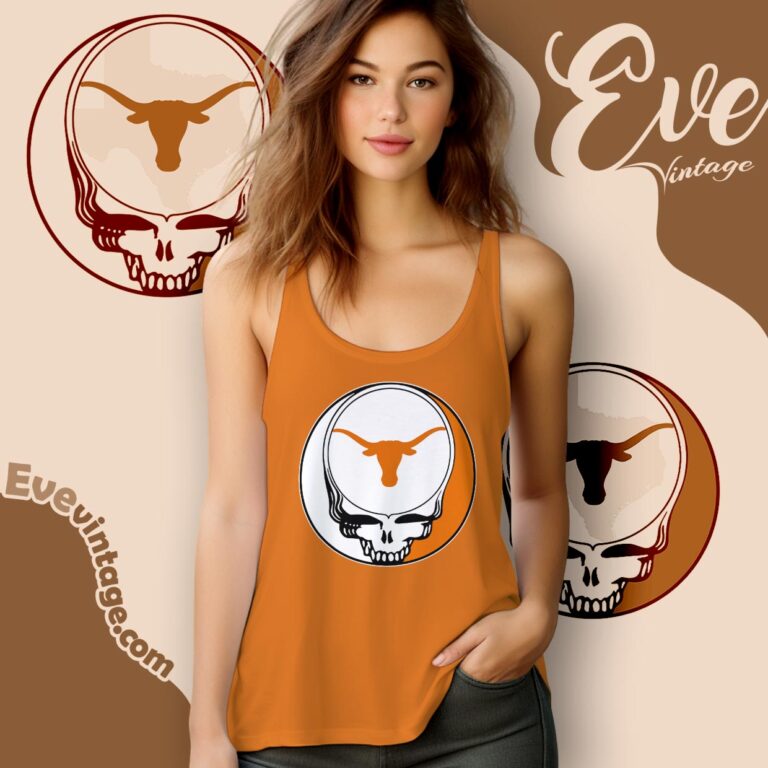 Texas Longhorns Steal Your Face Stealie Shirt Tank Top Racerback Texas Longhorns Steal Your Face Stealie Shirt Tank Top Racerback