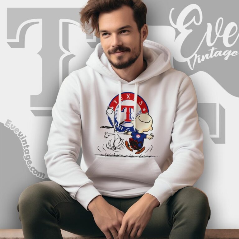 Texas Rangers Charlie Brown Snoopy Happy Dancing Shirt Hoodie Texas Rangers Charlie Brown Snoopy Happy Dancing Shirt Hoodie