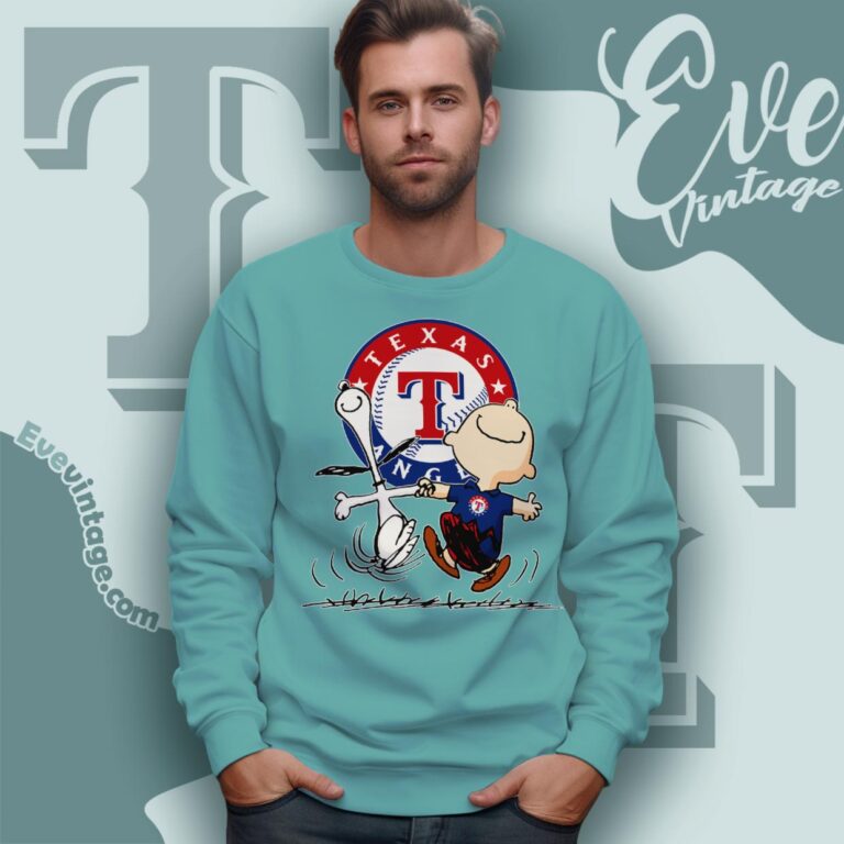 Texas Rangers Charlie Brown Snoopy Happy Dancing Shirt Sweatshirt Texas Rangers Charlie Brown Snoopy Happy Dancing Shirt Sweatshirt
