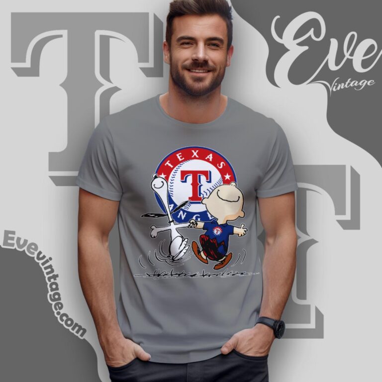 Texas Rangers Charlie Brown Snoopy Happy Dancing Shirt T Shirt Texas Rangers Charlie Brown Snoopy Happy Dancing Shirt T Shirt