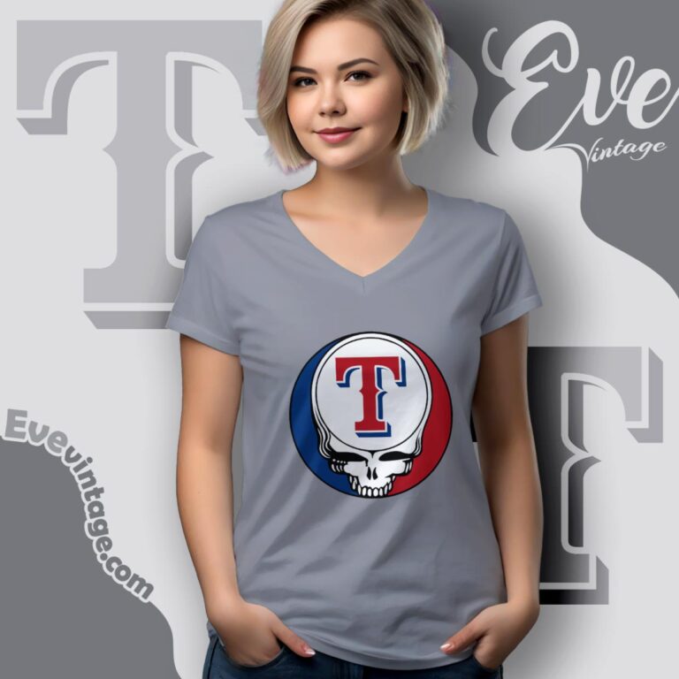 Texas Rangers Steal Your Face Grateful Dead Shirt V Neck TShirt Texas Rangers Steal Your Face Grateful Dead Shirt V Neck TShirt
