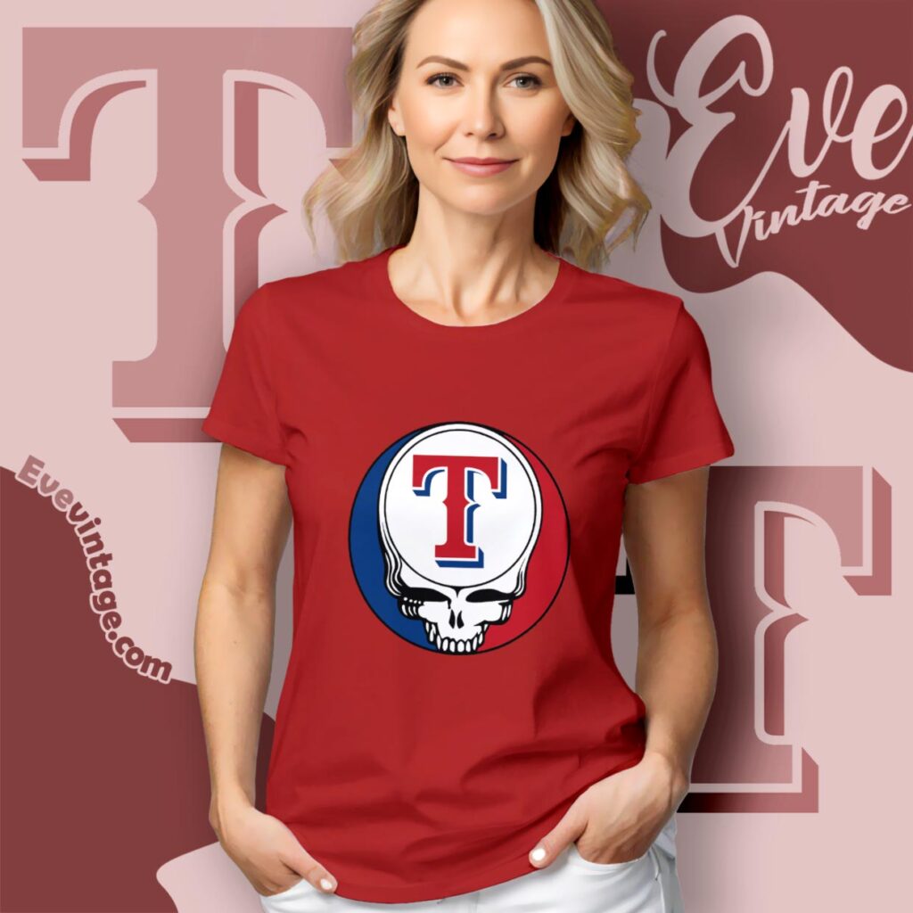 T-shirt Grateful Dead X Texas Rangers – "Steal Your Base" – M E XXL – Liquid Blue - Foto 5