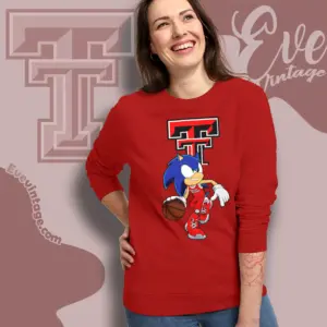 Texas Tech Red Raiders Sonic The Hedgehog Basketball Sweatshirt