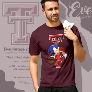 Texas Tech Red Raiders Sonic The Hedgehog Basketball T shirt