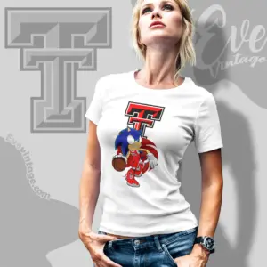 Texas Tech Red Raiders Sonic The Hedgehog Basketball Women T shirt