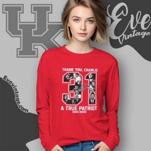 Thank You Charlie 31 Tribute Shirt – A True Patriot Red Freedom Tee