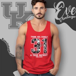 Thank You Charlie 31 Tribute Shirt A True Patriot Red Freedom Tee Tank Top Racerback