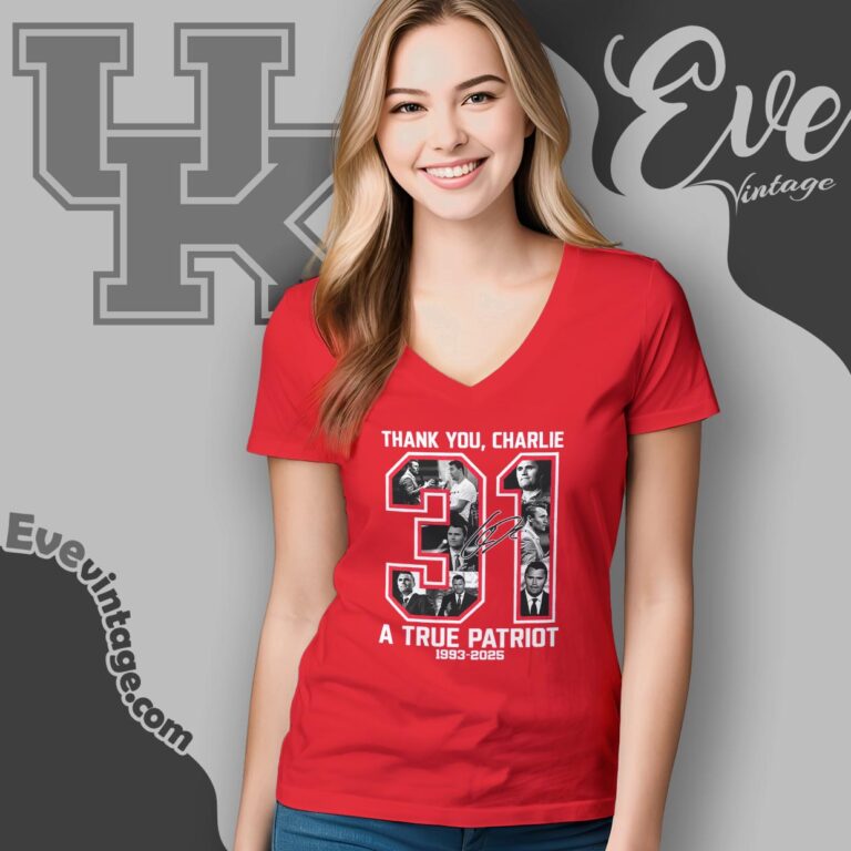 Thank You Charlie 31 Tribute Shirt A True Patriot Red Freedom Tee V Neck TShirt Thank You Charlie 31 Tribute Shirt A True Patriot Red Freedom Tee V Neck TShirt